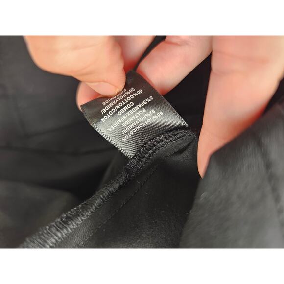 Lafayette 148 black lace half sleeve accent black button front euc work shirt 2 - Picture 4 of 6